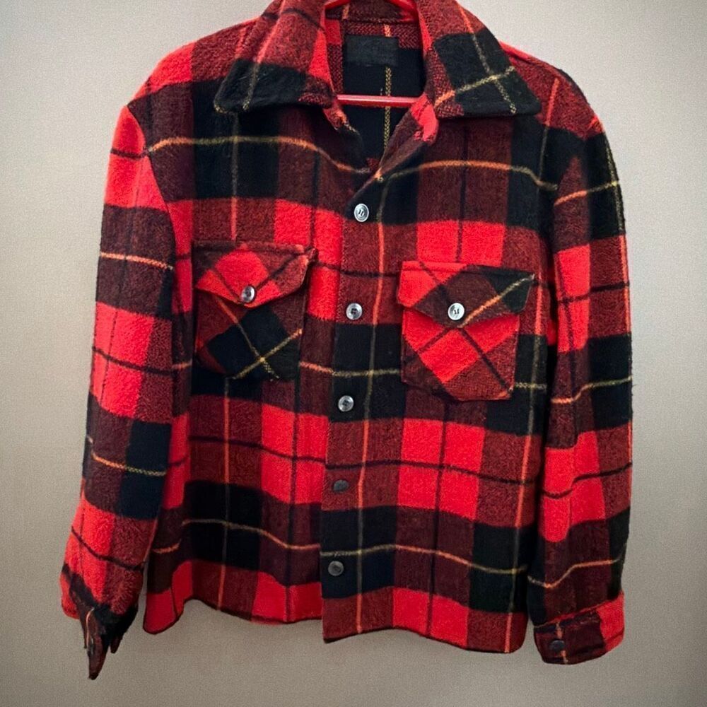 Vintage Jacks Wool Plaid Shacket Woman’s Jacket Large
